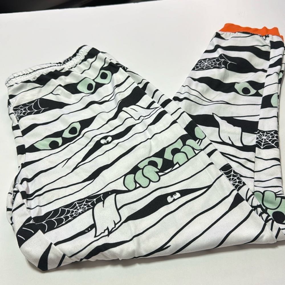 Halloween Mummy and Spiders Pajama Bottom